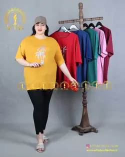 تیشرت چاپی درخت نخل سایزبزرگ 4245