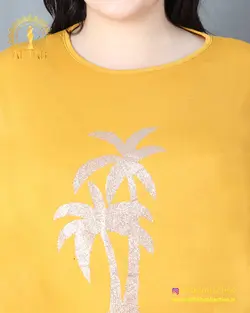 تیشرت چاپی درخت نخل سایزبزرگ 4245