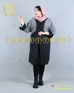 مانتو سوییت چهارخونه سایزبزرگ 4211