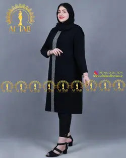 مانتو کریشه مجلسی خرجکار دار سایزبزرگ