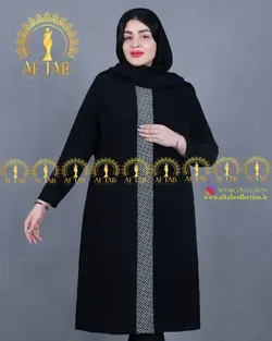 مانتو کریشه مجلسی خرجکار دار سایزبزرگ