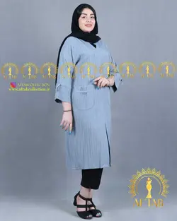 مانتو کراش جیب پاپیون سایزبزرگ