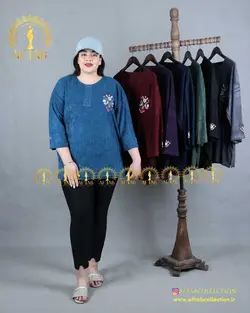 بلوز گلدوزی گلدار سایزبزرگ 4280