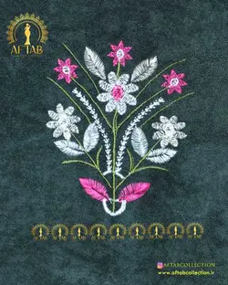 بلوز گلدوزی گلدار سایزبزرگ 4280