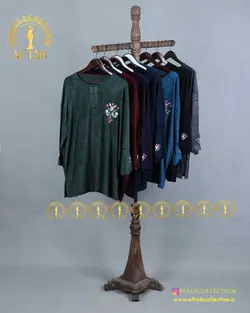 بلوز گلدوزی گلدار سایزبزرگ 4280