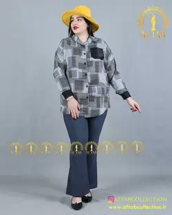 شومیز جیب شاین سایزبزرگ 4302