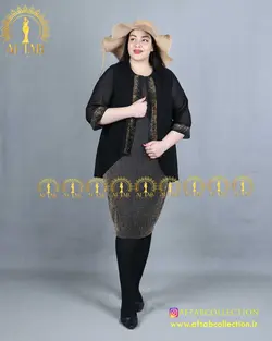 پیراهن زیر لمه نگینی سایزبزرگ 4329