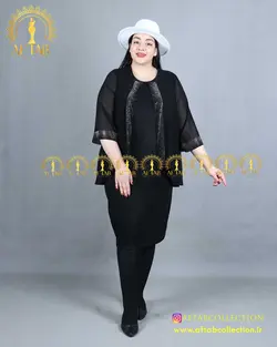 پیراهن زیر لمه نگینی سایزبزرگ 4329