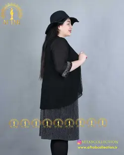 پیراهن زیر لمه نگینی سایزبزرگ 4329