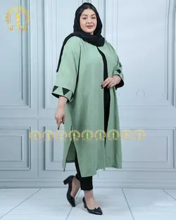 مانتو لنین شانتون مثلثی سایز بزرگ 4346