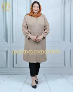 مانتو لنین دمسه دوزی سایز بزرگ 4350