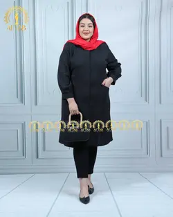 مانتو لنین دمسه دوزی سایز بزرگ 4350