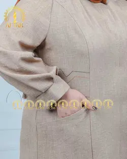 مانتو لنین دمسه دوزی سایز بزرگ 4350