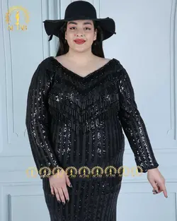 پیراهن مجلسی اتو بافی سایزبزرگ 4365