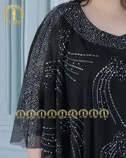 پیراهن مجلسی پانچ تور سنگی سایزبزرگ 4363