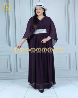 پیراهن مجلسی وسط سنگی ستاره سایزبزرگ 4368