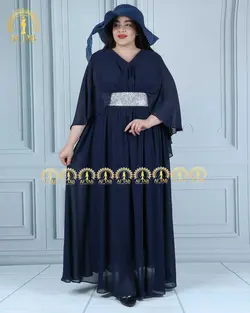 پیراهن مجلسی وسط سنگی ستاره سایزبزرگ 4368