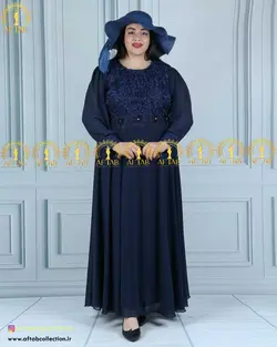 پیراهن مجلسی وسط گل سایزبزرگ 4359