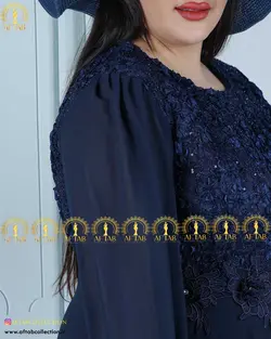 پیراهن مجلسی وسط گل سایزبزرگ 4359