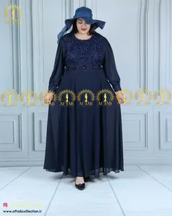 پیراهن مجلسی وسط گل سایزبزرگ 4359