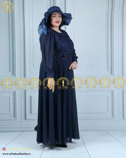 پیراهن مجلسی وسط گل سایزبزرگ 4359