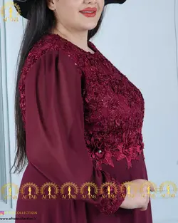 پیراهن مجلسی وسط گل سایزبزرگ 4359