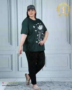 تیشرت راحتی لاله سایزبزرگ 4463