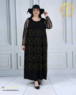 پیراهن تمام لمه آستین حریر سایزبزرگ 4400