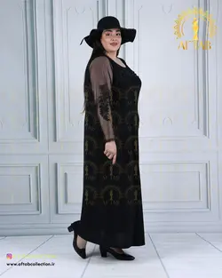 پیراهن تمام لمه آستین حریر سایزبزرگ 4400