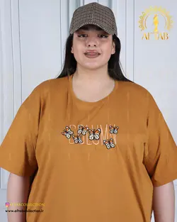 تیشرت گلدوزی پروانه سایزبزرگ 4468