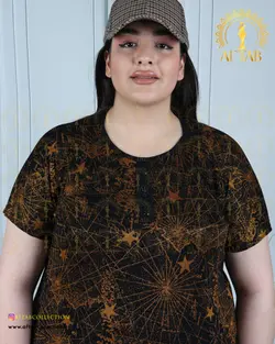 ست تیشرت شلوار ستاره ای سایزبزرگ