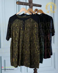 ست تیشرت و شلوار طرحدار سایزبزرگ 4443