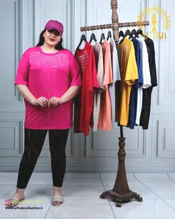 تیشرت نگین سطری سایزبزرگ 4497