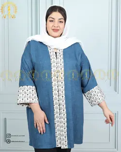 مانتو سجاف سوزندوزی سایزبزرگ 4529