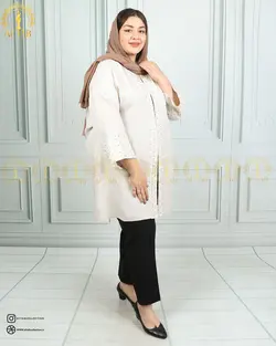 مانتو سجاف سوزندوزی سایزبزرگ 4529