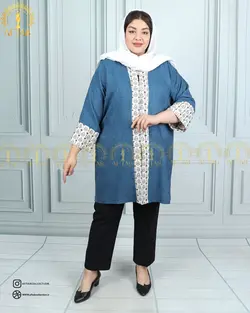 مانتو سجاف سوزندوزی سایزبزرگ 4529