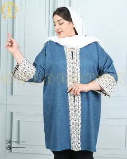 مانتو سجاف سوزندوزی سایزبزرگ 4529