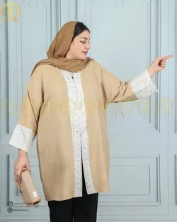 مانتو سجاف سوزندوزی سایزبزرگ 4529