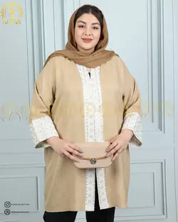مانتو سجاف سوزندوزی سایزبزرگ 4529