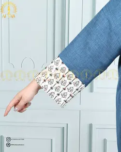 مانتو سجاف سوزندوزی سایزبزرگ 4529