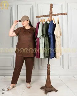 ست راحتی نایک یقه چیندار سایزبزرگ 4442