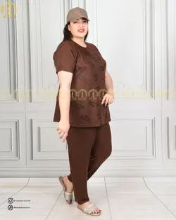 ست راحتی نایک یقه چیندار سایزبزرگ 4442