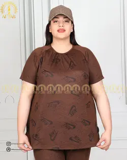 ست راحتی نایک یقه چیندار سایزبزرگ 4442