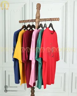 تیشرت راحتی گل شیپوری سایزبزرگ 4453