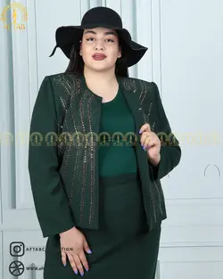 کت و دامن مجلسی سنگدوزی سایزبزرگ 45825