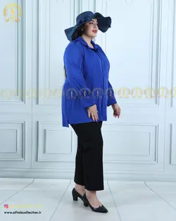 شومیز مجلسی جلو گیپور سایزبزرگ 4651