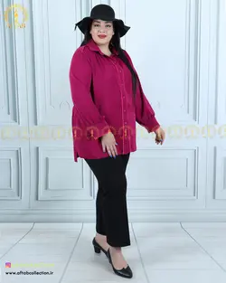 شومیز مجلسی جلو گیپور سایزبزرگ 4651