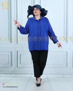 شومیز مجلسی جلو گیپور سایزبزرگ 4651