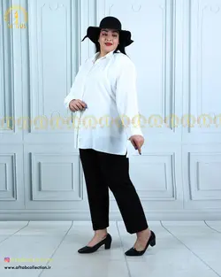 شومیز مجلسی جلو گیپور سایزبزرگ 4651