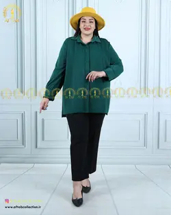 شومیز مجلسی جلو گیپور سایزبزرگ 4651